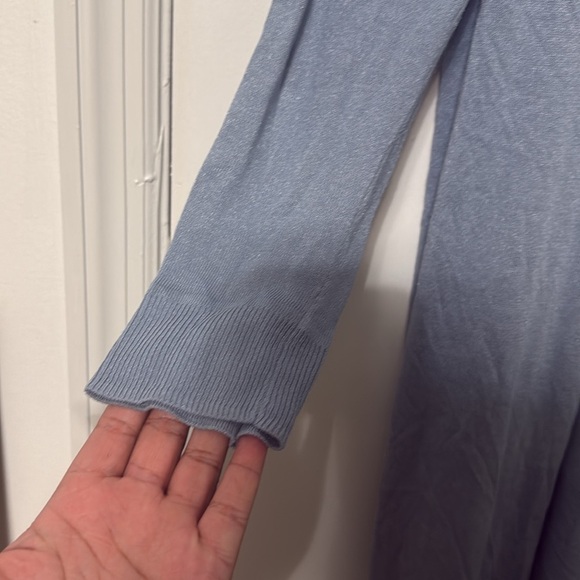 Michael Kors Dust Blue Knit Long Cardigan - Picture 2 of 6